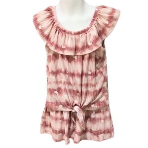 Jenna & Jessie Tie Dye Knot Top and Flutter Shorts